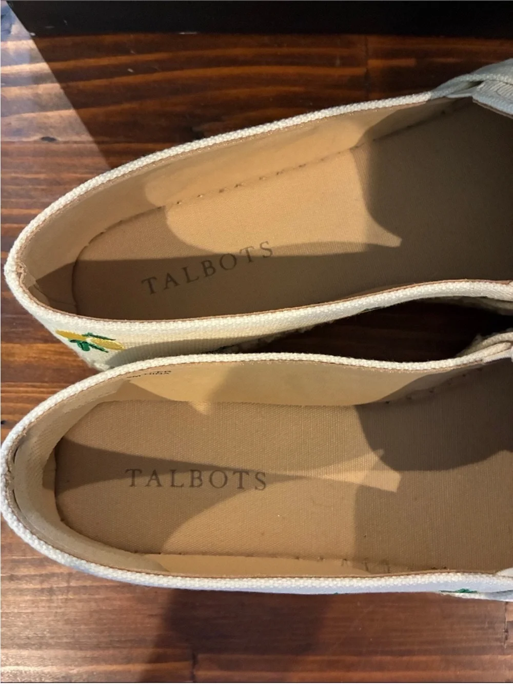 Talbots Summer Lemons Espadrille Slip-Ons